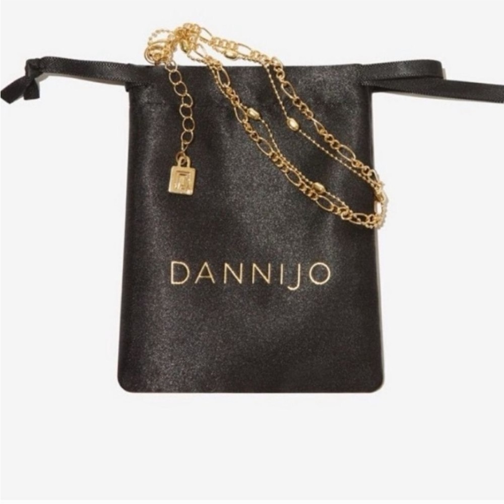 NWT DANNIJO Gold Double-Chain Bracelet MSRP $140 in Gold
